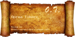 Oprea Tiborc névjegykártya